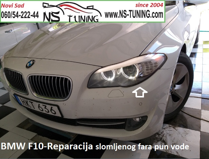 servis reparacija mokrihr farova pun vode rose kondenzacija bmw f10  f11 novi sad tuning ns servis